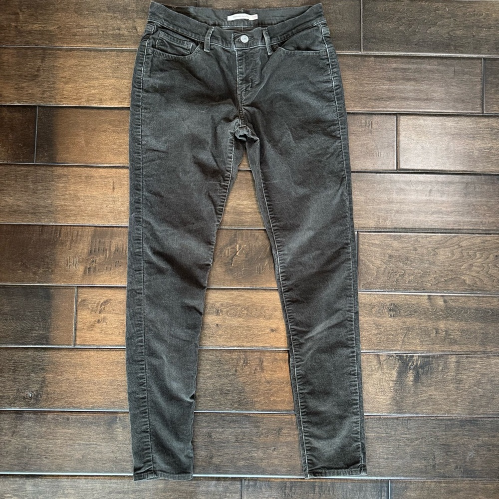 Levi's Grey Corduroy Super Skinny Pants